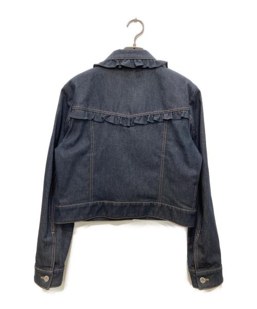 MIU MIU（ミュウミュウ）MIU MIU (ミュウミュウ) フリル付きデニムジャケット インディゴ サイズ:44の古着・服飾アイテム