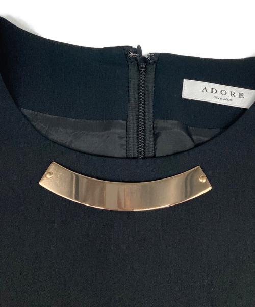 ADORE（アドーア）ADORE (アドーア) ワイドワンピース ブラック サイズ:38の古着・服飾アイテム