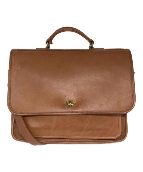 COACH（コーチ）COACH (コーチ) レザーショルダーバッグ ブラウンの古着・服飾アイテム