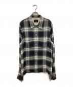 NUMBER (N)INEナンバーナイン）の古着「オンブレチェックシャツ」｜グレー