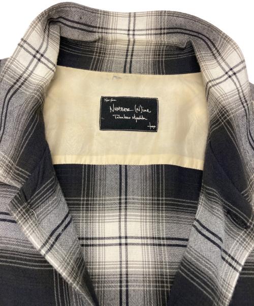 NUMBER (N)INE（ナンバーナイン）NUMBER (N)INE (ナンバーナイン) オンブレチェックシャツ グレー サイズ:3の古着・服飾アイテム
