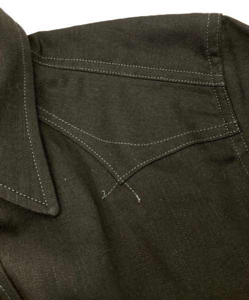 Azuma（アズマ）Azuma (アズマ) 8oz WESTERN DENIM SHIRT/8オンス ウエスタン デニム シャツ ブラック サイズ:2の古着・服飾アイテム