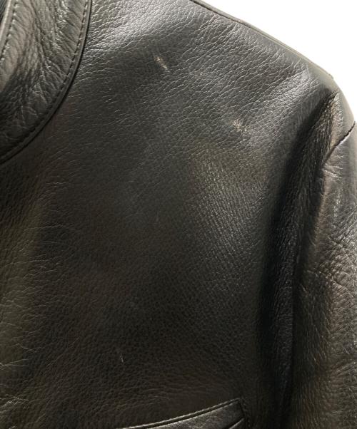 LITHIUM HOMME（リチウムオム・ファム）LITHIUM HOMME (リチウムオム・ファム) LEATHER SINGLE RIDERS JACKET/レザー シングル ライダース ジャケット ブラック サイズ:46の古着・服飾アイテム