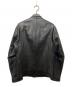 LITHIUM HOMME (リチウムオム・ファム) LEATHER SINGLE RIDERS JACKET/レザー シングル ライダース ジャケット ブラック サイズ:46：17000円