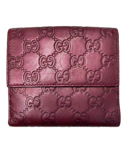 GUCCI（グッチ）GUCCI (グッチ) 2つ折り財布 レッドの古着・服飾アイテム