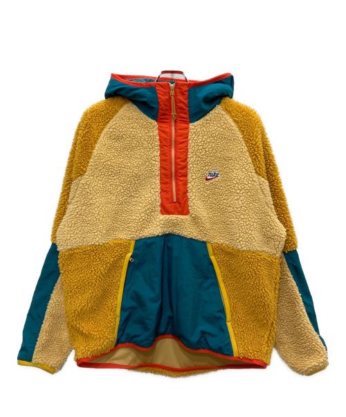 NIKE（ナイキ）NIKE (ナイキ) ボアアノラックパーカー ベージュ×ブルー サイズ:XXLの古着・服飾アイテム