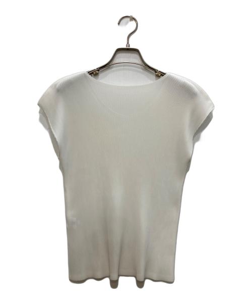 PLEATS PLEASE（プリーツプリーズ）PLEATS PLEASE (プリーツプリーズ) ノースリーブプリーツカットソー ホワイト サイズ:03の古着・服飾アイテム