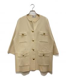 Traditional Weatherwear（トラディショナルウェザーウェア）の古着「RIB NO COLLAR MILITARY JACKET/リブ ノーカラー ミリタリー ジャケット」｜ベージュ