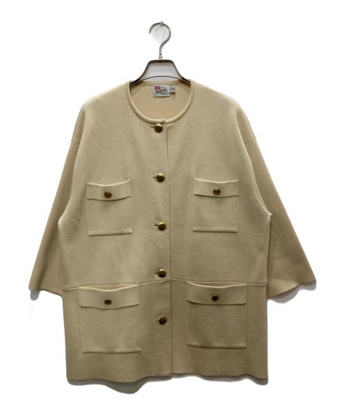 Traditional Weatherwear（トラディショナルウェザーウェア）Traditional Weatherwear (トラディショナルウェザーウェア) RIB NO COLLAR MILITARY JACKET/リブ ノーカラー ミリタリー ジャケット ベージュ サイズ:Sの古着・服飾アイテム