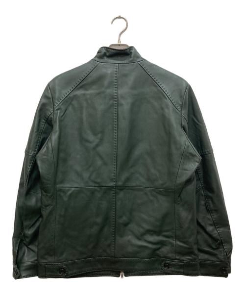 MEN'S BIGI（メンズビギ）MEN'S BIGI (メンズビギ) ラムレザークロームタンニングジャケット グリーン サイズ:04の古着・服飾アイテム