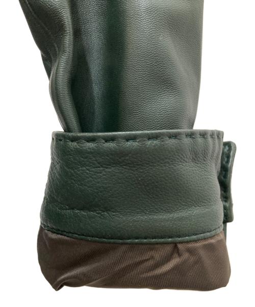 MEN'S BIGI（メンズビギ）MEN'S BIGI (メンズビギ) ラムレザークロームタンニングジャケット グリーン サイズ:04の古着・服飾アイテム