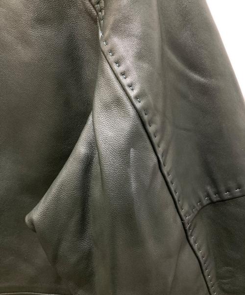 MEN'S BIGI（メンズビギ）MEN'S BIGI (メンズビギ) ラムレザークロームタンニングジャケット グリーン サイズ:04の古着・服飾アイテム