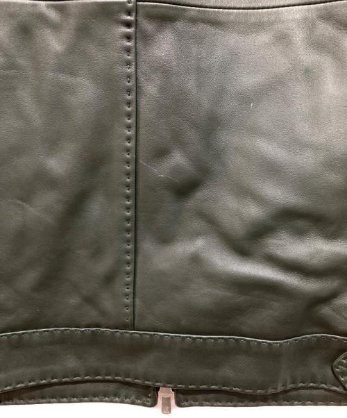 MEN'S BIGI（メンズビギ）MEN'S BIGI (メンズビギ) ラムレザークロームタンニングジャケット グリーン サイズ:04の古着・服飾アイテム