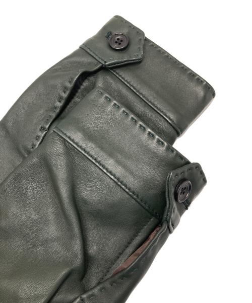 MEN'S BIGI（メンズビギ）MEN'S BIGI (メンズビギ) ラムレザークロームタンニングジャケット グリーン サイズ:04の古着・服飾アイテム