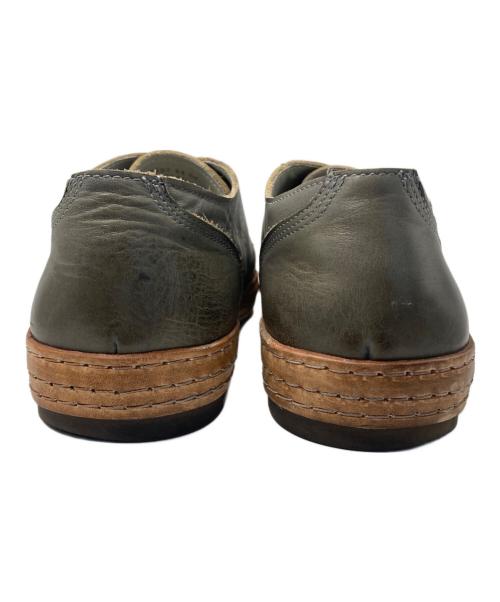 Whoop-de-doo（フープディドゥ）Whoop-de-doo (フープディドゥ) ヌメ革巻き レザースニーカー グレー サイズ:44の古着・服飾アイテム