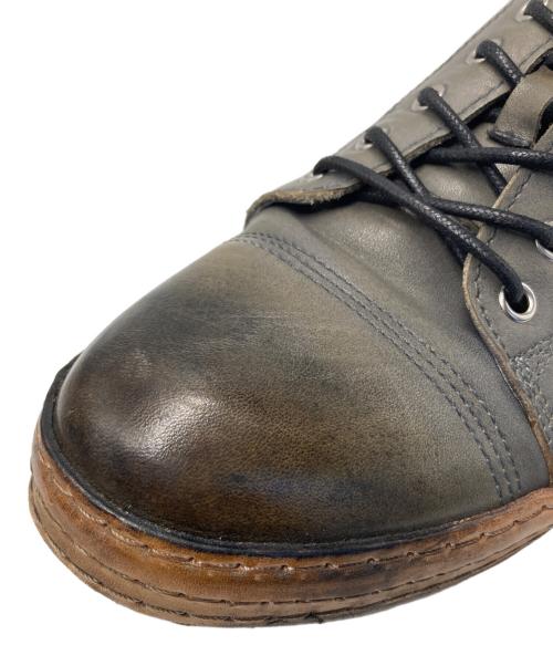 Whoop-de-doo（フープディドゥ）Whoop-de-doo (フープディドゥ) ヌメ革巻き レザースニーカー グレー サイズ:44の古着・服飾アイテム