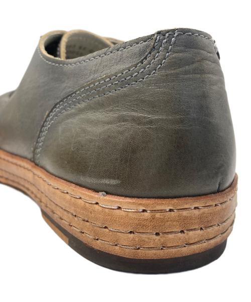 Whoop-de-doo（フープディドゥ）Whoop-de-doo (フープディドゥ) ヌメ革巻き レザースニーカー グレー サイズ:44の古着・服飾アイテム