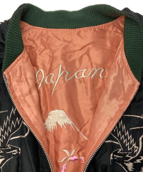 東洋エンタープライズ（トウヨウエンタープライズ）東洋エンタープライズ (トウヨウエンタープライズ) 「鷹×Japan Map」スカジャン ブラック×ピンク サイズ:Lの古着・服飾アイテム