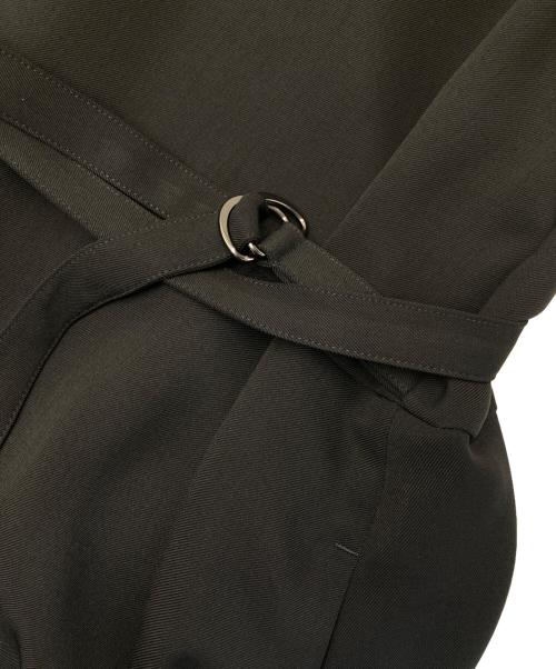 23区（ニジュウサンク）23区 (ニジュウサンク) キューティクルストレッチツイル イレギュラーヘム ワンピース ブラック サイズ:38の古着・服飾アイテム