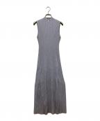 anuansアニュアンス）の古着「セミマーメイドリブニットワンピース」｜ブルー