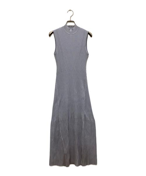 anuans（アニュアンス）anuans (アニュアンス) セミマーメイドリブニットワンピース ブルー サイズ:Fの古着・服飾アイテム