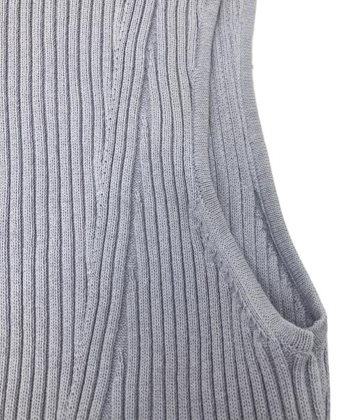 anuans（アニュアンス）anuans (アニュアンス) セミマーメイドリブニットワンピース ブルー サイズ:Fの古着・服飾アイテム