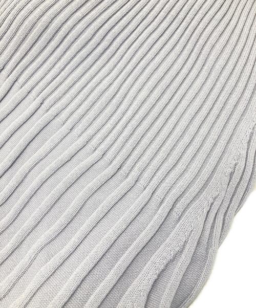 anuans（アニュアンス）anuans (アニュアンス) セミマーメイドリブニットワンピース ブルー サイズ:Fの古着・服飾アイテム