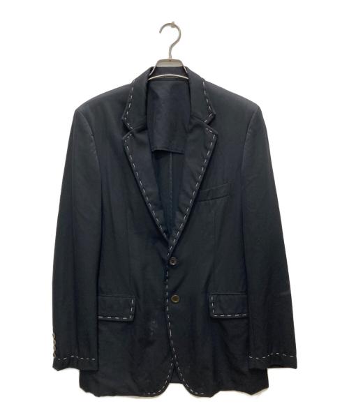 Y's for men（ワイズフォーメン）Y's for men (ワイズフォーメン) ステッチテーラードジャケット ブラック サイズ:3の古着・服飾アイテム