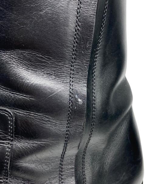 JOHN LAWRENCE SULLIVAN（ジョン ローレンス サリバン）JOHN LAWRENCE SULLIVAN (ジョン ローレンス サリバン) スクエアトゥサイドジップヒールブーツ ブラック サイズ:9の古着・服飾アイテム