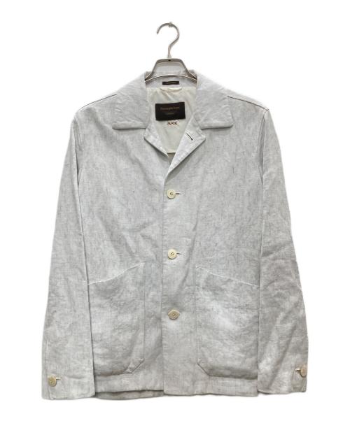 ERMENEGILDO ZEGNA（エルメネジルド・ゼニア）ERMENEGILDO ZEGNA (エルメネジルド・ゼニア) リネンカバーオール アイボリー サイズ:46の古着・服飾アイテム