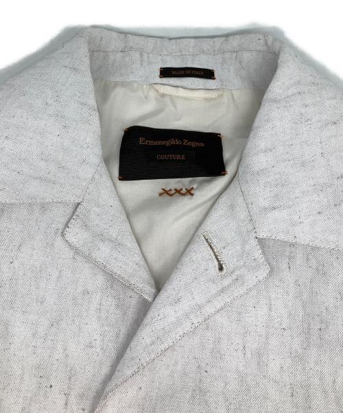 ERMENEGILDO ZEGNA（エルメネジルド・ゼニア）ERMENEGILDO ZEGNA (エルメネジルド・ゼニア) リネンカバーオール アイボリー サイズ:46の古着・服飾アイテム