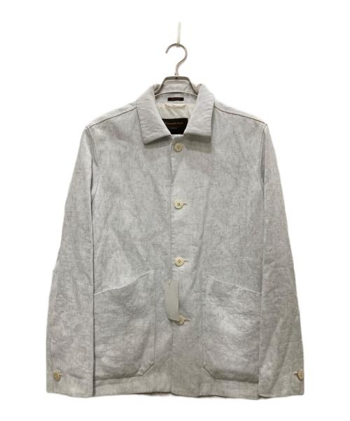 ERMENEGILDO ZEGNA（エルメネジルド・ゼニア）ERMENEGILDO ZEGNA (エルメネジルド・ゼニア) リネンカバーオール アイボリー サイズ:46の古着・服飾アイテム