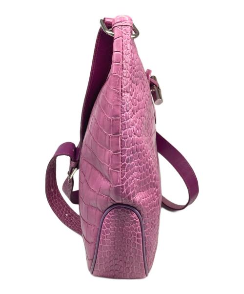 LONGCHAMP（ロンシャン）LONGCHAMP (ロンシャン) レザーショルダーバッグ パープルの古着・服飾アイテム