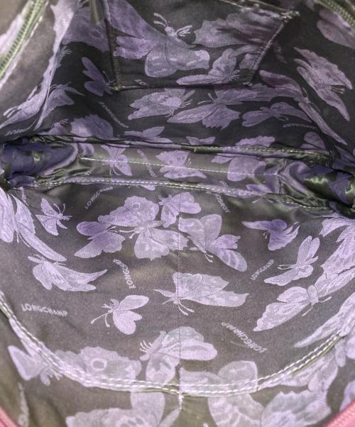 LONGCHAMP（ロンシャン）LONGCHAMP (ロンシャン) レザーショルダーバッグ パープルの古着・服飾アイテム