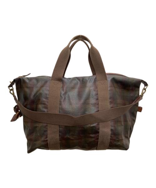 MULBERRY（マルベリー）MULBERRY (マルベリー) ボストンバッグ ブラウン×グリーンの古着・服飾アイテム