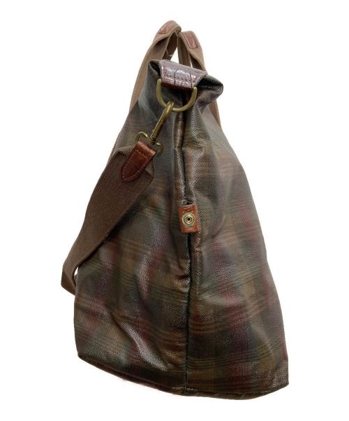 MULBERRY（マルベリー）MULBERRY (マルベリー) ボストンバッグ ブラウン×グリーンの古着・服飾アイテム