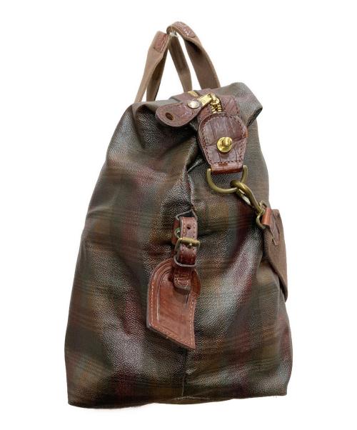 MULBERRY（マルベリー）MULBERRY (マルベリー) ボストンバッグ ブラウン×グリーンの古着・服飾アイテム