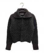 AURALEEオーラリー）の古着「WOOL SLUB KNIT SHORT CARDIGAN/ウール スラブ ニット ショート カーディガン」｜ブラウン