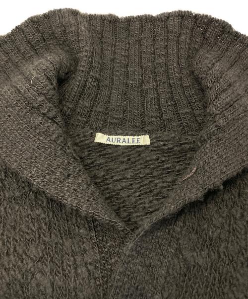 AURALEE（オーラリー）AURALEE (オーラリー) WOOL SLUB KNIT SHORT CARDIGAN/ウール スラブ ニット ショート カーディガン ブラウン サイズ:1の古着・服飾アイテム