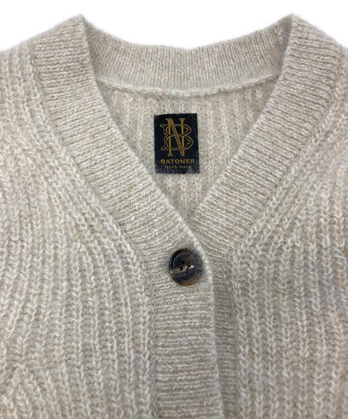 BATONER（バトナ―）BATONER (バトナ―) FOX-WOOL CARDIGAN/フォックス ウール カーディガン ベージュ サイズ:2の古着・服飾アイテム