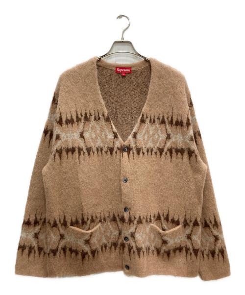 SUPREME（シュプリーム）Supreme (シュプリーム) Abstract Stripe Cardigan ベージュ サイズ:XLの古着・服飾アイテム