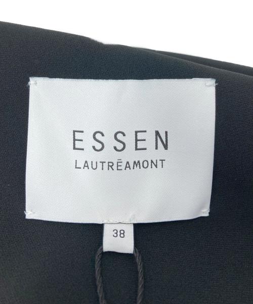 ESSEN .LAUTREAMONT（エッセン.ロートレアモン）ESSEN .LAUTREAMONT (エッセン.ロートレアモン) ノーカラージャケット ブラック サイズ:38 未使用品の古着・服飾アイテム
