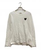 PLAY COMME des GARCONSプレイコムデギャルソン）の古着「ロングスリーブカットソー」｜ホワイト