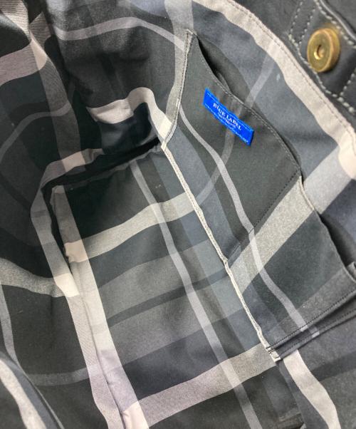 BLUE LABEL CRESTBRIDGE（ブルーレーベルクレストブリッジ）BLUE LABEL CRESTBRIDGE (ブルーレーベルクレストブリッジ) レザートートバッグ ブラックの古着・服飾アイテム