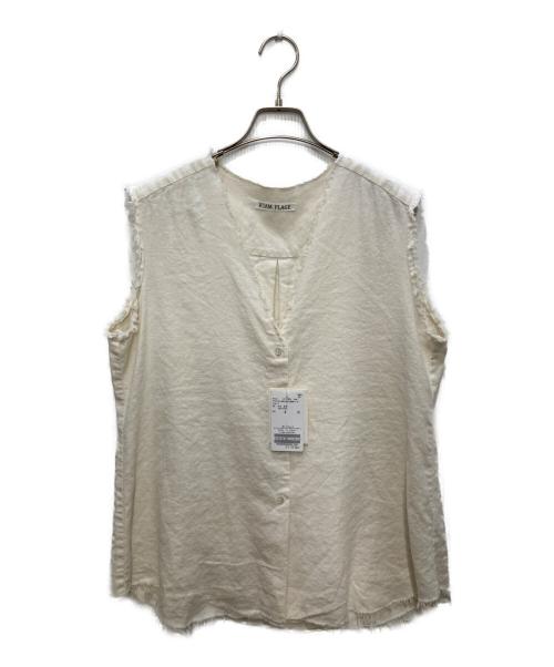 R'IAM PLAGE（リアム プラージュ）R'IAM PLAGE (リアム プラージュ) シルクネップシャツ ホワイト サイズ:SIZE F 未使用品の古着・服飾アイテム