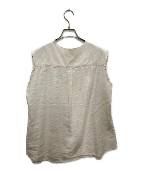 R'IAM PLAGE（リアム プラージュ）R'IAM PLAGE (リアム プラージュ) シルクネップシャツ ホワイト サイズ:SIZE F 未使用品の古着・服飾アイテム