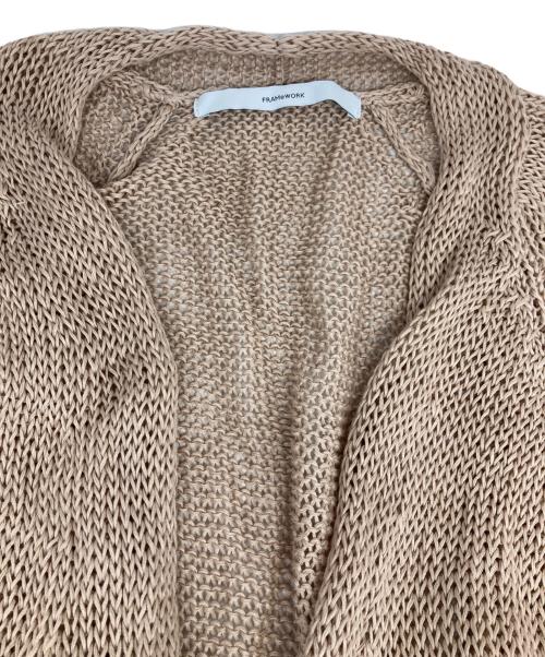 FRAMeWORK（フレームワーク）FRAMeWORK (フレームワーク) ギマコットンカーディガン ベージュ サイズ:freeの古着・服飾アイテム