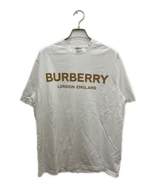 BURBERRY（バーバリー）BURBERRY (バーバリー) ELLISON Logo Print Cotton Tee ホワイト サイズ:Ⅿの古着・服飾アイテム