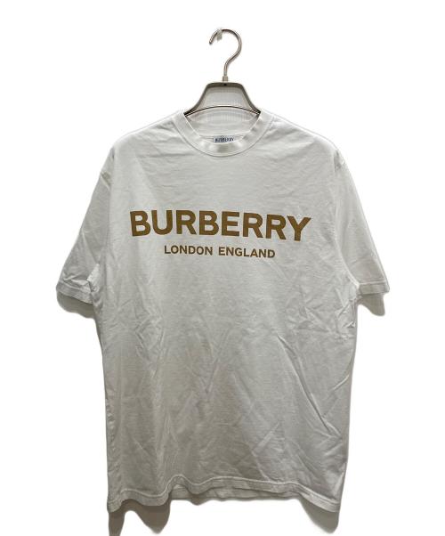 BURBERRY（バーバリー）BURBERRY (バーバリー) ELLISON Logo Print Cotton Tee ホワイト サイズ:Ⅿの古着・服飾アイテム