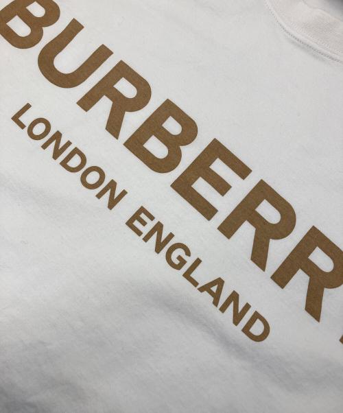 BURBERRY（バーバリー）BURBERRY (バーバリー) ELLISON Logo Print Cotton Tee ホワイト サイズ:Ⅿの古着・服飾アイテム